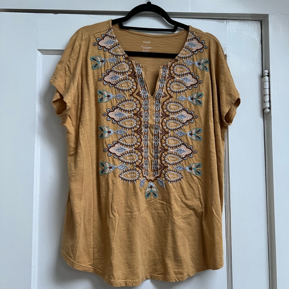 J. Jill Emroidred Top